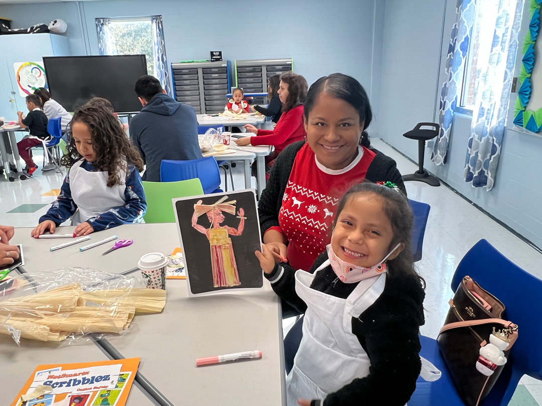 kid with arts and crafts