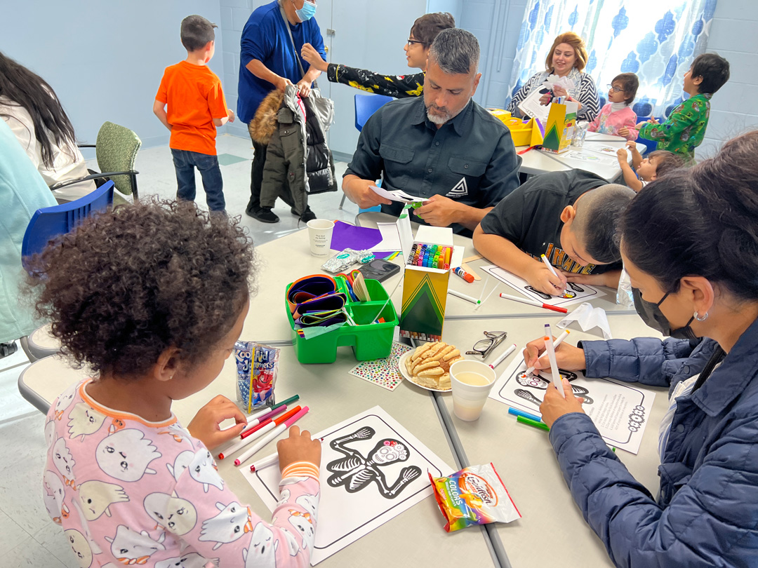 group of kids in activity