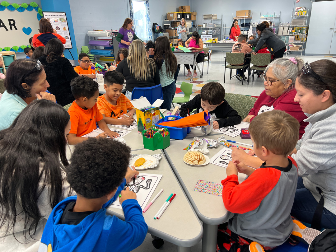 group of kids in activity