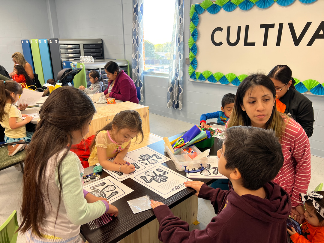 group of kids in activity