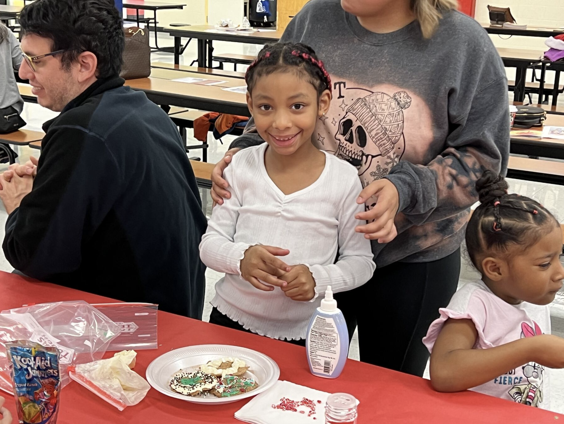 kids at food gathering