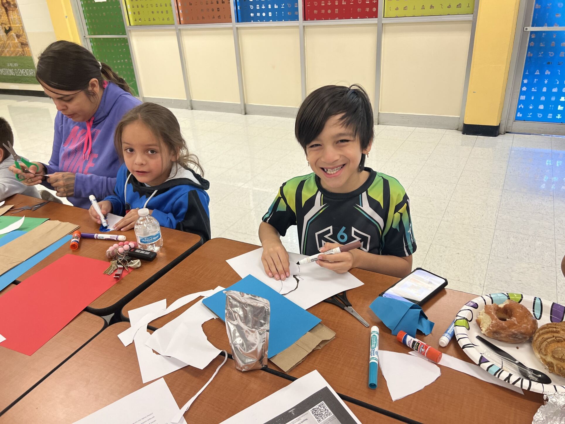 kids at art event