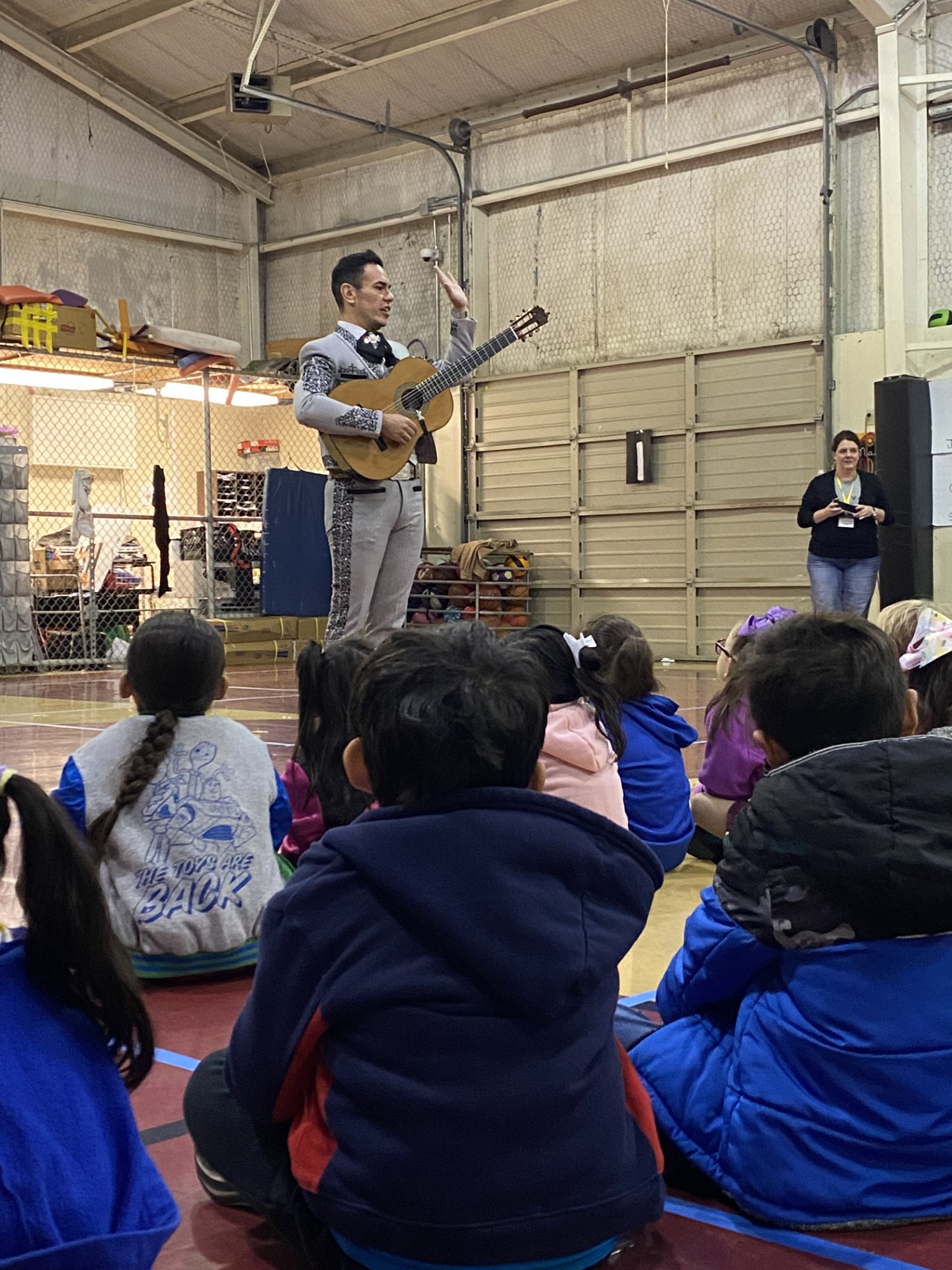 person singing for kids